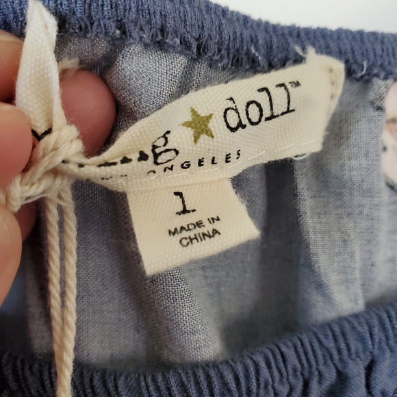 Living Doll/ Floral Print Peasant Top - Picture 3 of 8